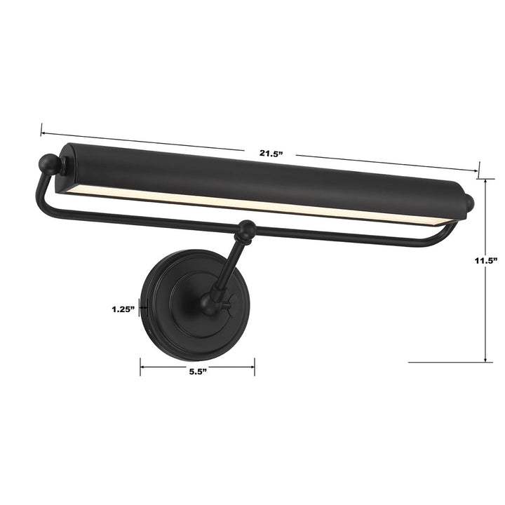 Miller Integrated LED Matte Black Sconce Crystorama