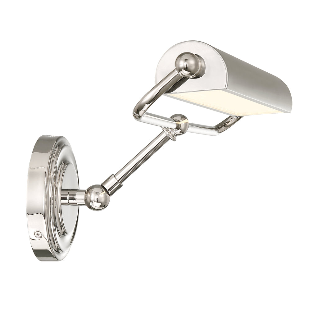 Miller Integrated LED Polished Nickel Sconce Crystorama