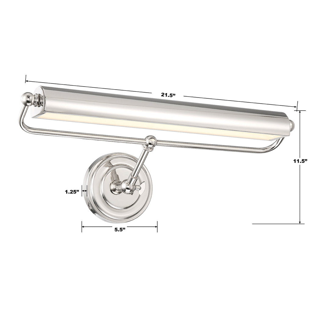 Miller Integrated LED Polished Nickel Sconce Crystorama