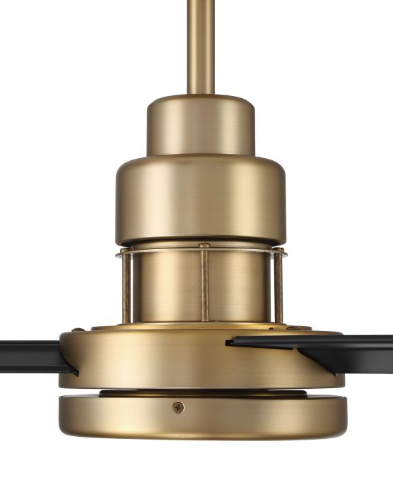 ##Antique Hardware## 54" Mondo in Satin Brass w/ Flat Black Blades