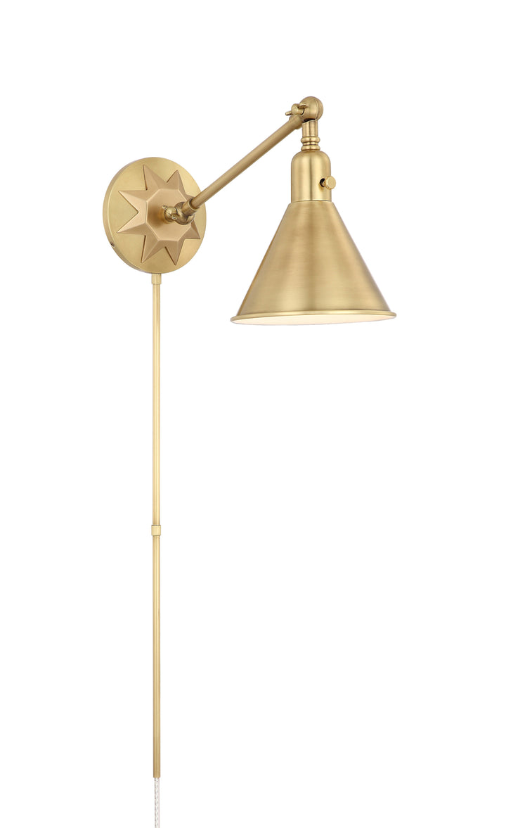 Morgan 1 Light Aged Brass Task Sconce Crystorama