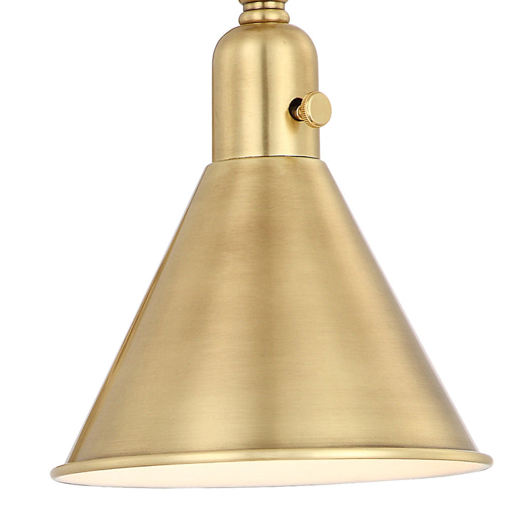 Morgan 1 Light Aged Brass Task Sconce Crystorama