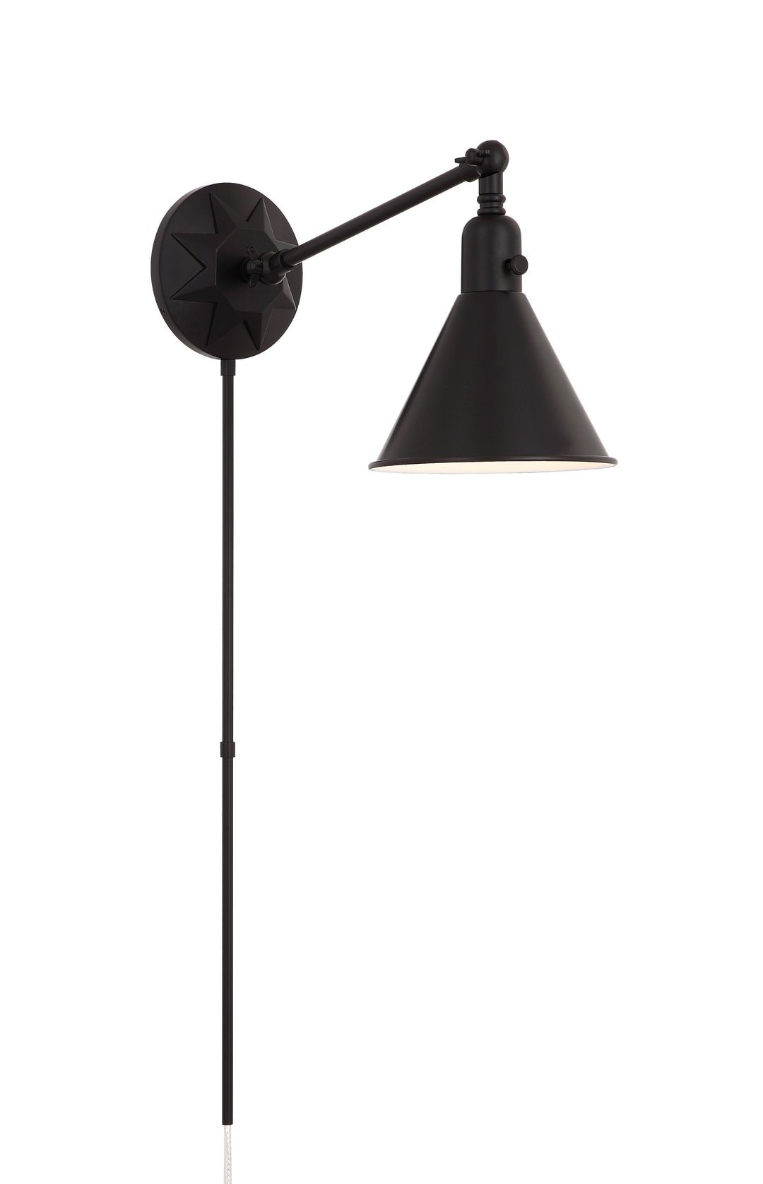 Morgan 1 Light Matte Black Task Sconce Crystorama