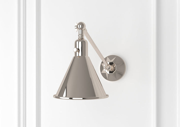 Morgan 1 Light Polished Nickel Task Sconce Crystorama