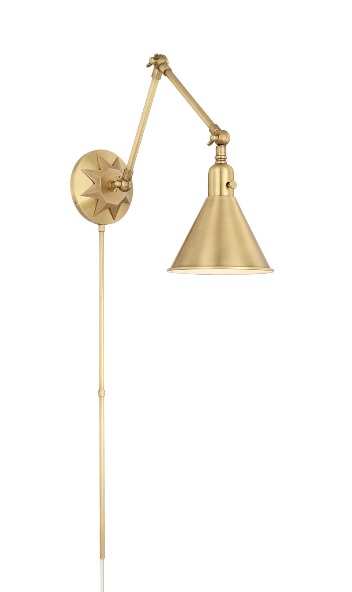 Morgan 1 Light Aged Brass Task Sconce Crystorama