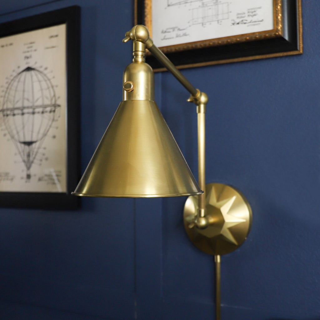 Morgan 1 Light Aged Brass Task Sconce Crystorama