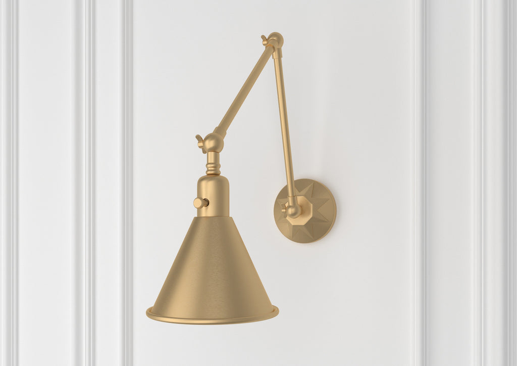 Morgan 1 Light Aged Brass Task Sconce Crystorama