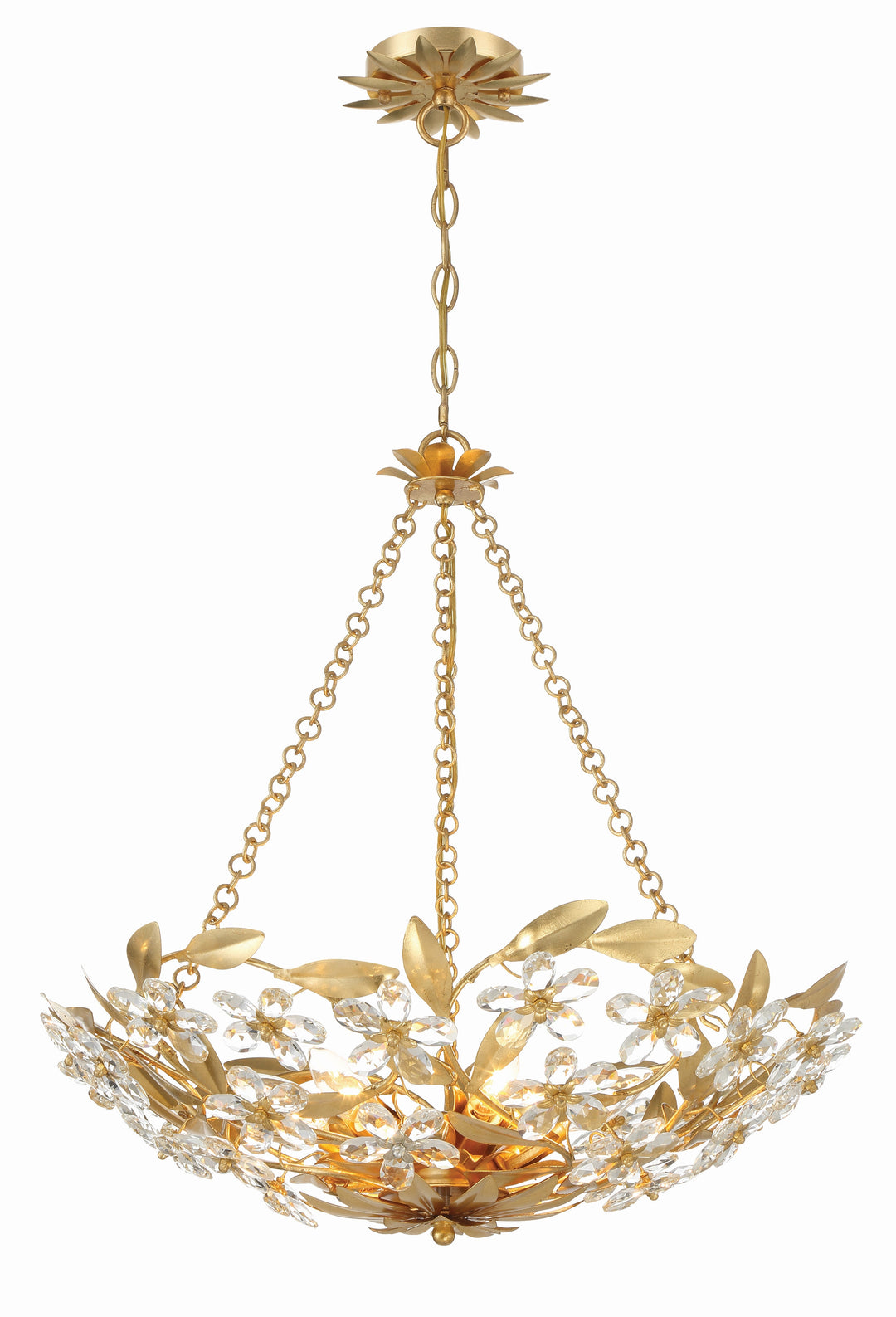 Marselle 6 Light Antique Gold Chandelier Crystorama