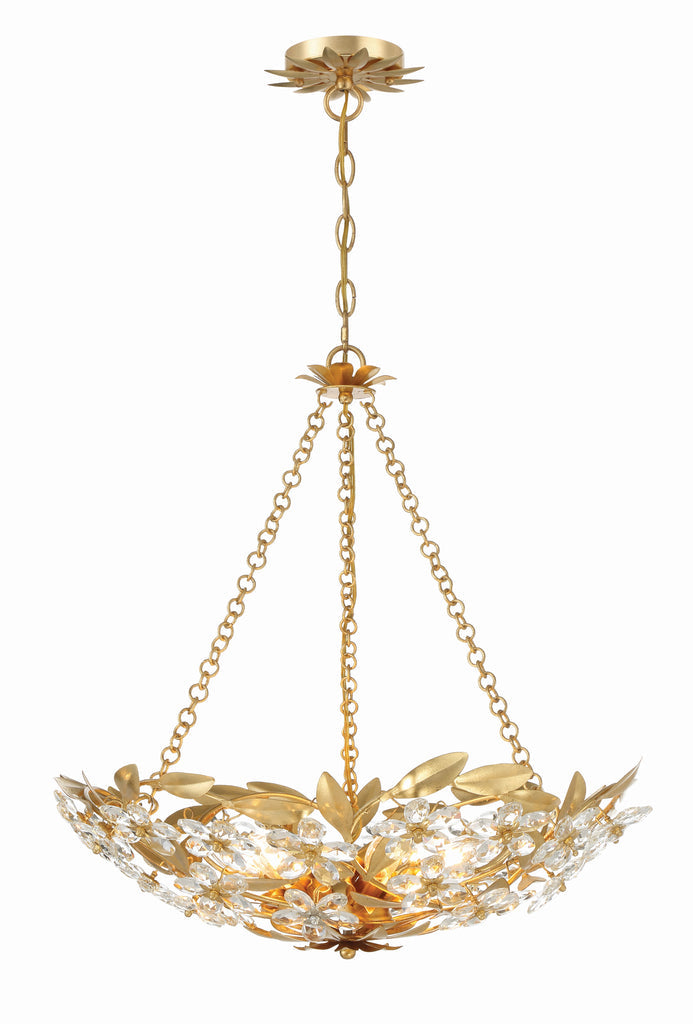 Marselle 6 Light Antique Gold Chandelier Crystorama