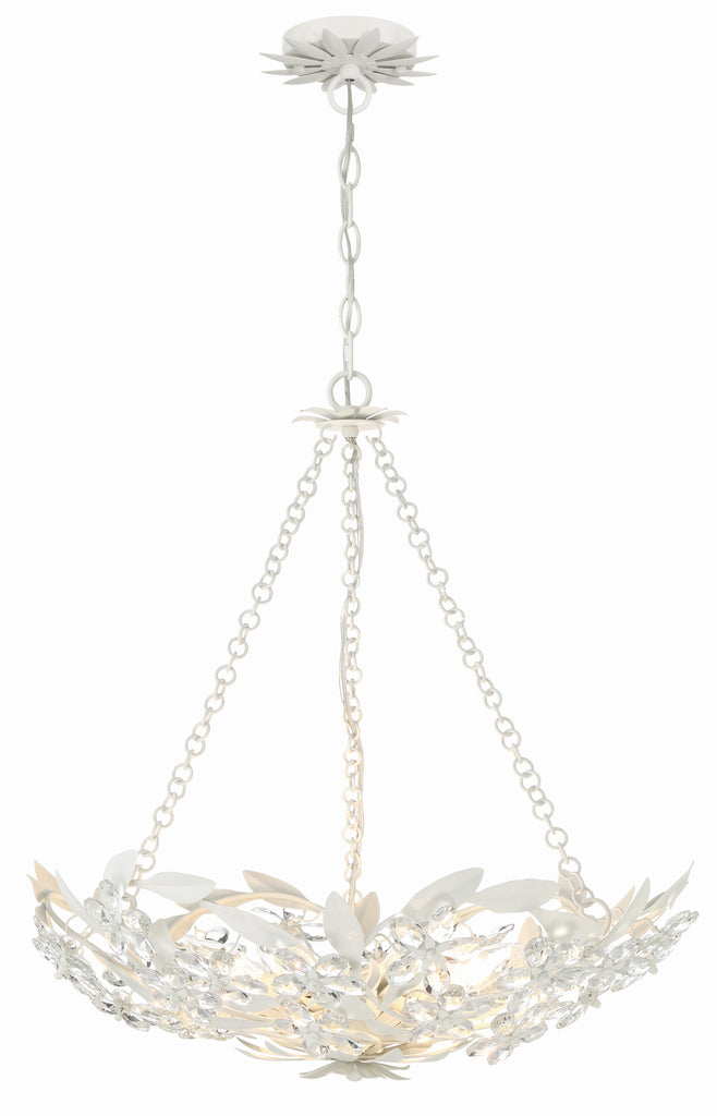 Marselle 6 Light Matte White Chandelier Crystorama