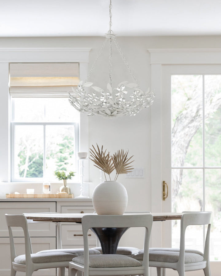 Marselle 6 Light Matte White Chandelier Crystorama