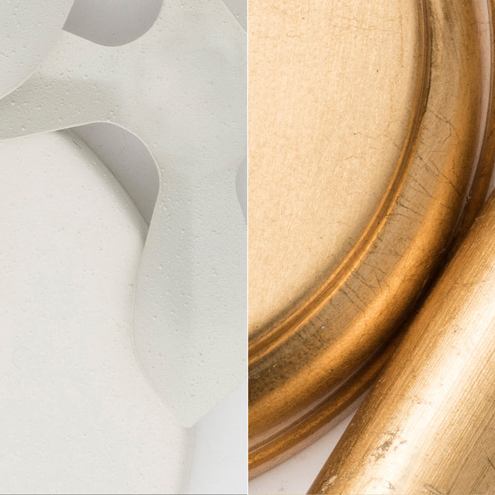 Crystorama Crystorama Brian Patrick Flynn Alston 1 Light Matte White + Antique Gold Mini Pendant