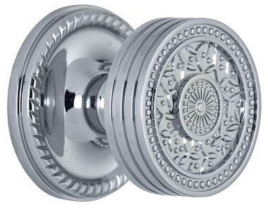 Georgian Roped Rosette Door Set with Rice Pattern Door Knobs (Several Finishes Available)