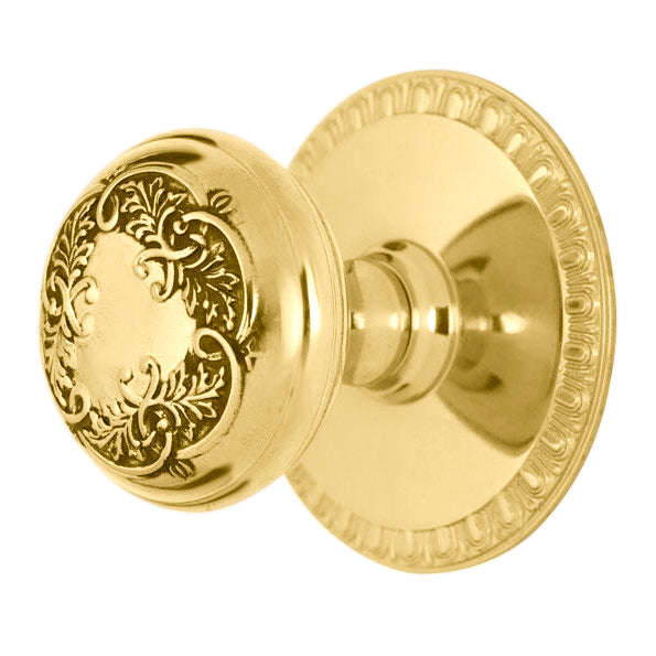Egg & Dart Rosette Door Set with Floral Leaf Door Knobs (Several Finishes Available)