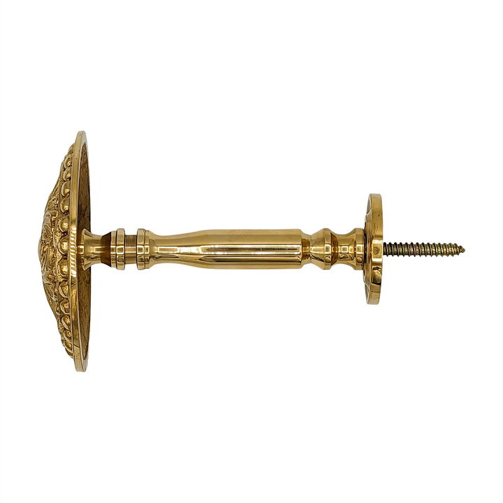 Solid Brass Baroque Style Curtain Tie Back (Polished Brass Finish) COPPER MOUNTAIN HARDWARE