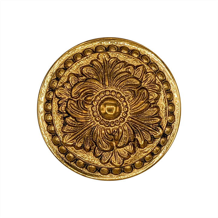 Solid Brass Baroque Style Curtain Tie Back (Polished Brass Finish) COPPER MOUNTAIN HARDWARE