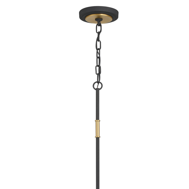 Niles 4 Light Black Forged + Modern Gold Chandelier Crystorama