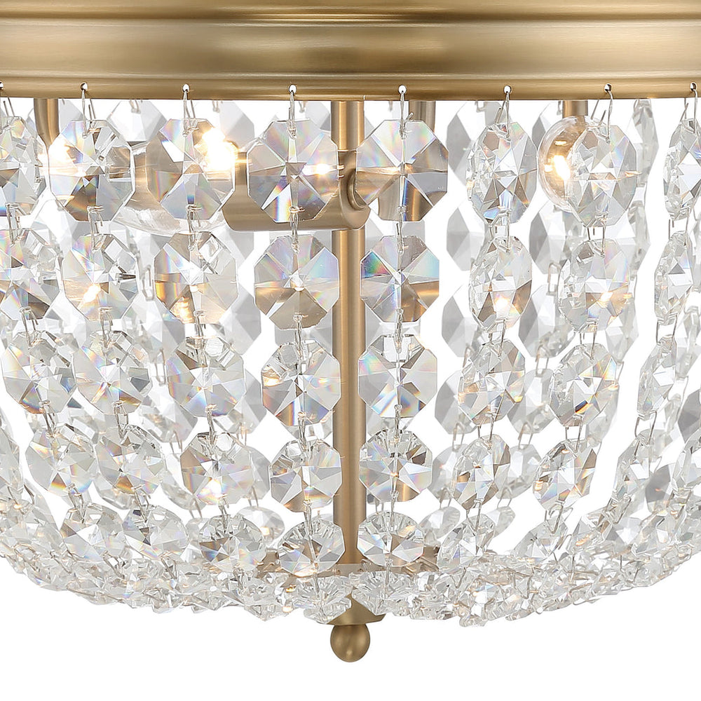 Crystorama Crystorama Nola 3 Light Vibrant Gold Flush Mount