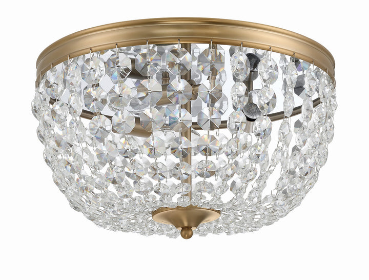 Crystorama Crystorama Nola 3 Light Vibrant Gold Flush Mount