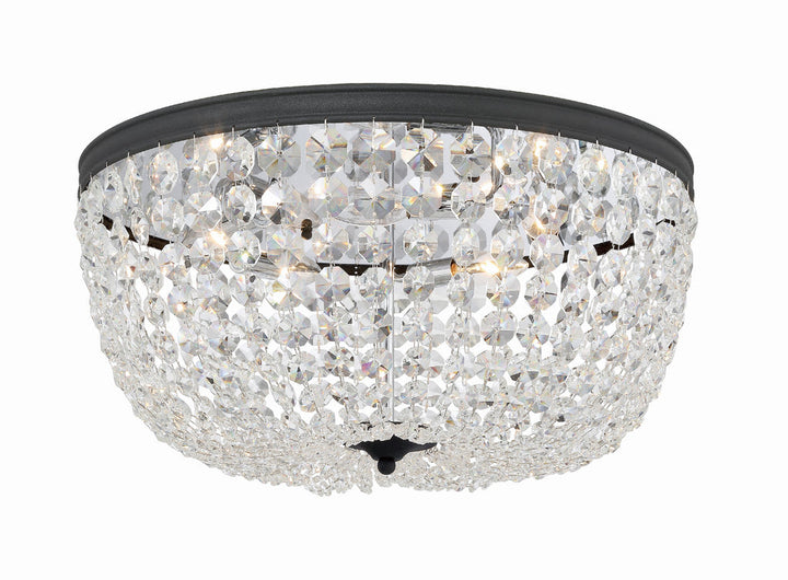 Crystorama Crystorama Nola 5 Light Black Forged Flush Mount