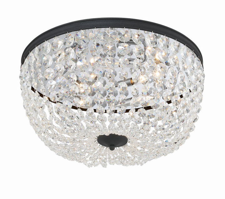 Crystorama Crystorama Nola 5 Light Black Forged Flush Mount