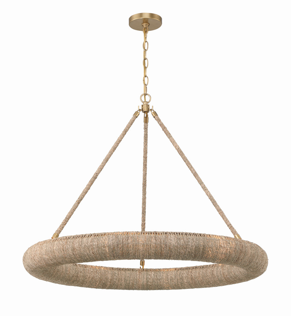 Oakley Integrated LED Soft Gold Chandelier Crystorama