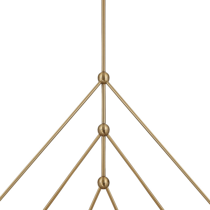 Omni 6 Light Aged Brass Chandelier Crystorama