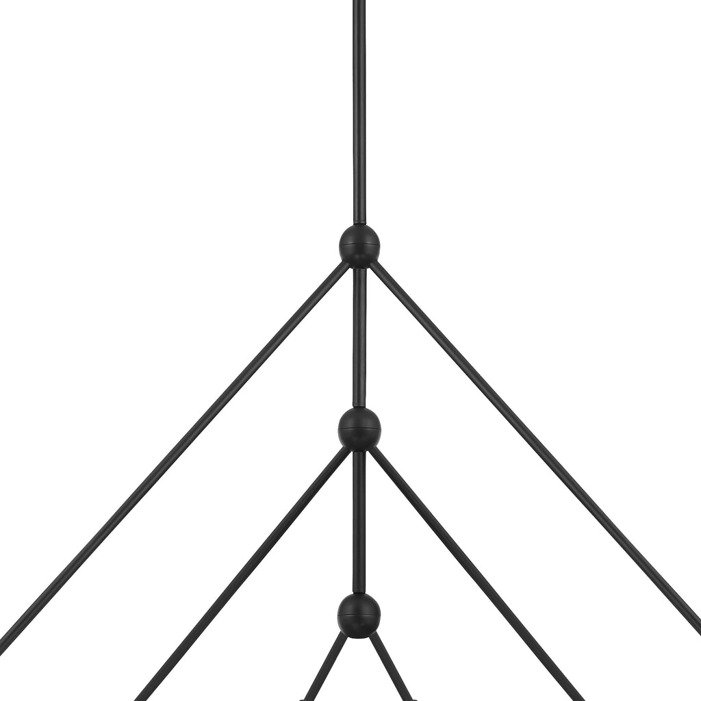 Omni 6 Light Matte Black Chandelier Crystorama