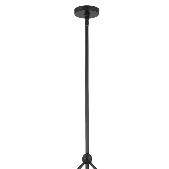 Omni 6 Light Matte Black Chandelier Crystorama