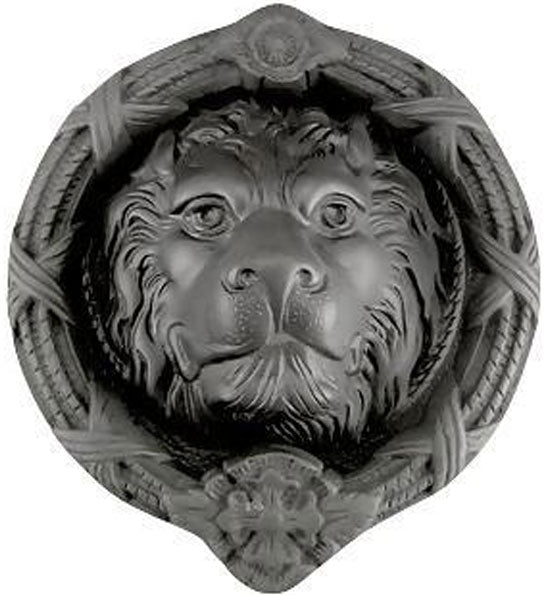 8 3/4 Inch Ribbon & Reed MGM Lion Lost Wax Cast Door Knocker (Oil Rubbed Bronze Finish)