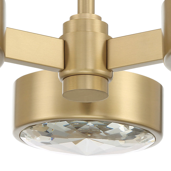 Crystorama Crystorama Orson 3 Light Modern Gold Semi Flush Mount