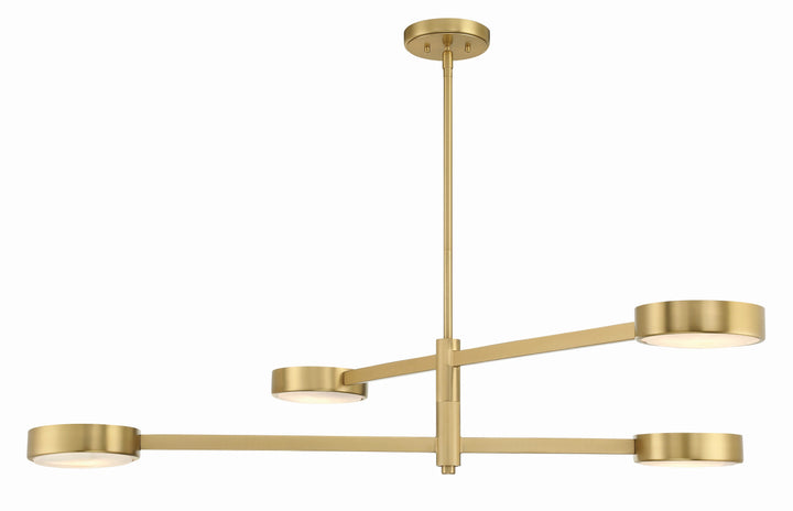 Orson 4 Light Modern Gold Chandelier Crystorama