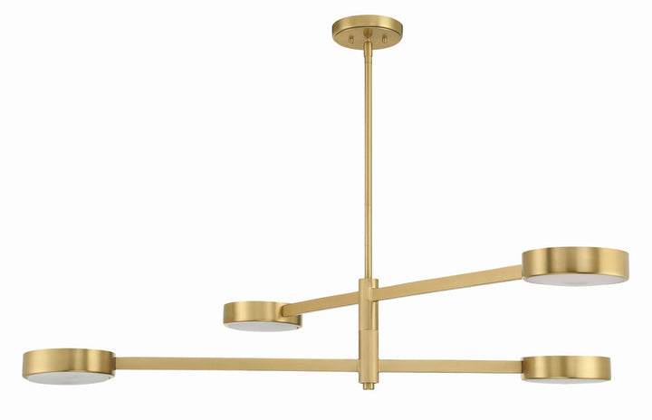 Orson 4 Light Modern Gold Chandelier Crystorama