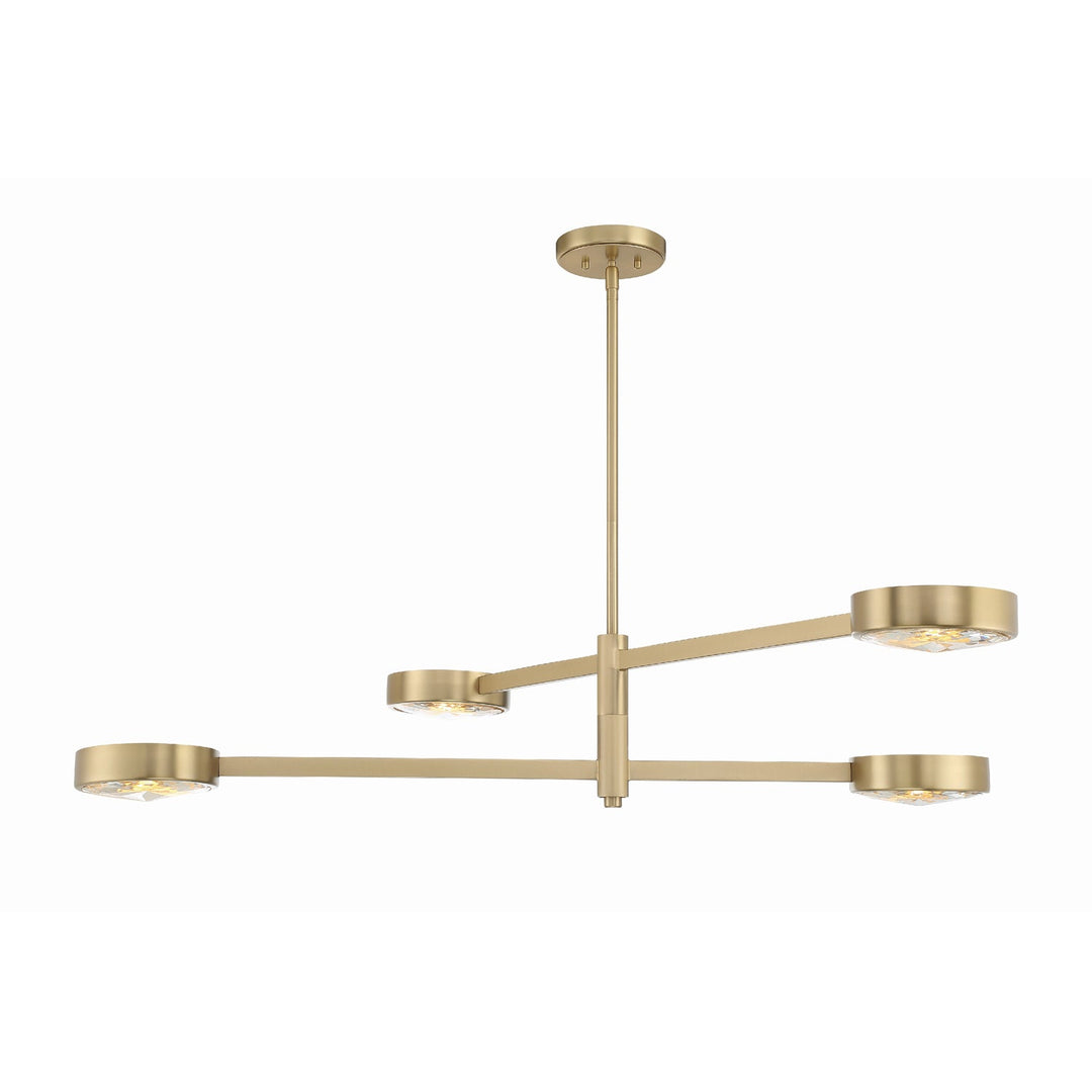 Orson 4 Light Modern Gold Chandelier Crystorama