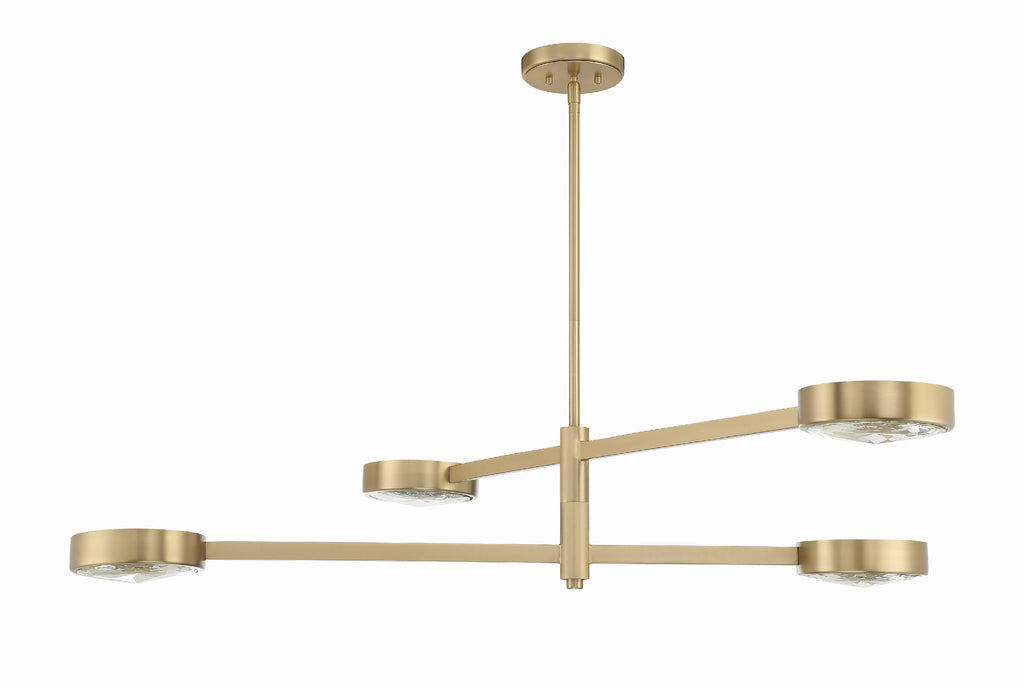 Orson 4 Light Modern Gold Chandelier Crystorama