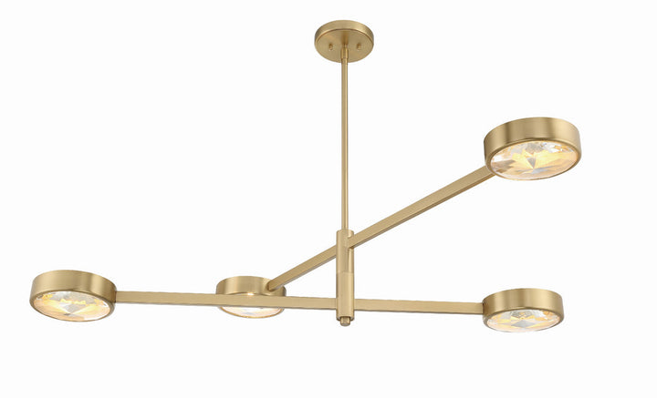 Orson 4 Light Modern Gold Chandelier Crystorama