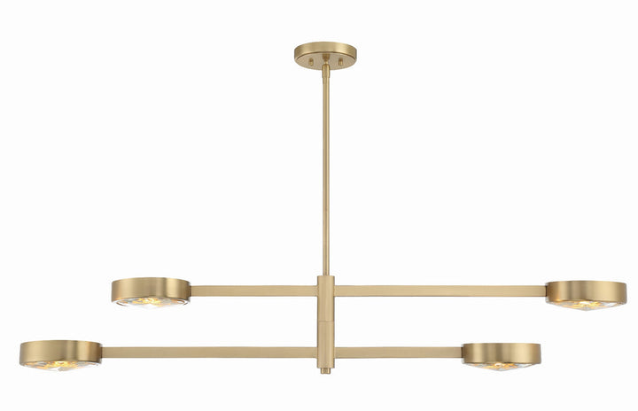 Orson 4 Light Modern Gold Chandelier Crystorama