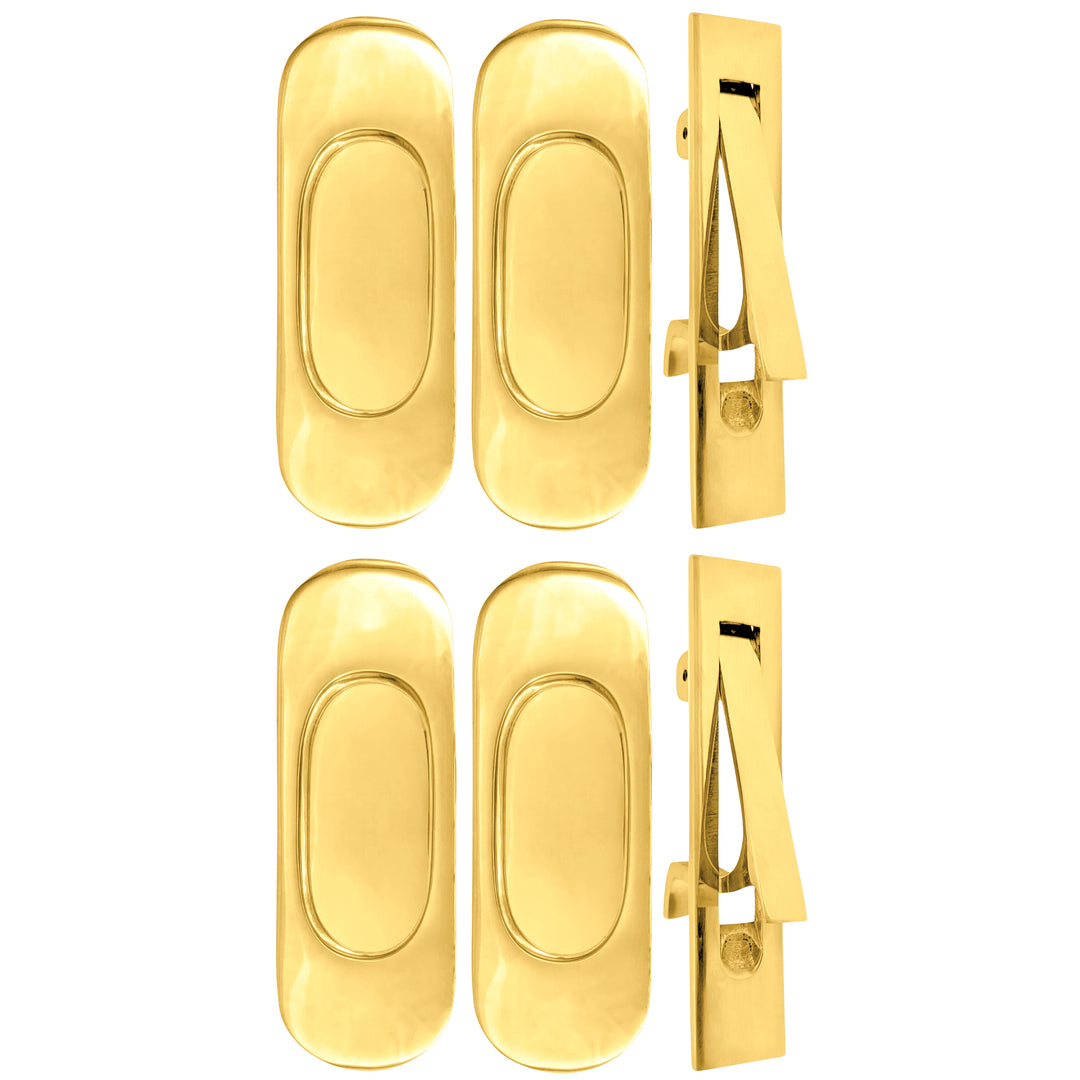 Traditional Oval Pocket Door Set (Several Finishes Available)