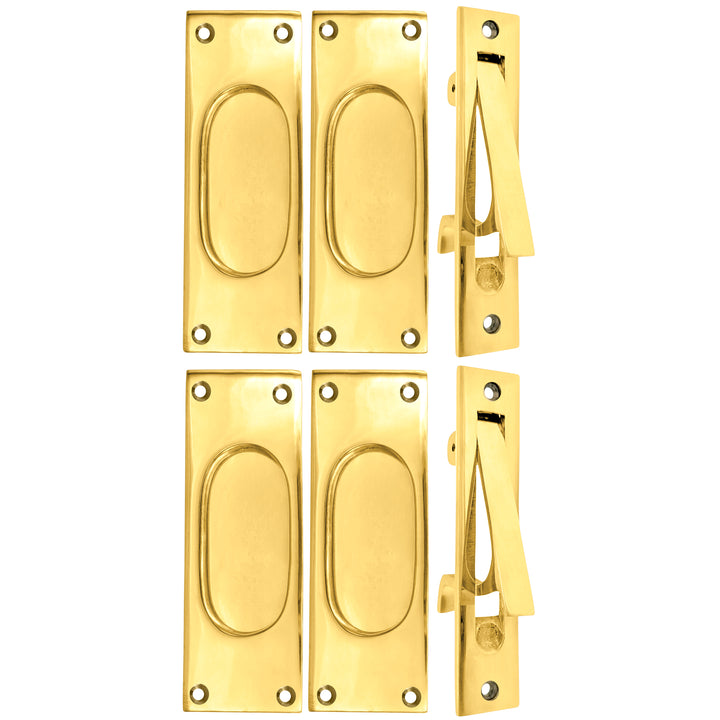 Traditional Rectangular Pocket Door Set (Several Finishes Available)