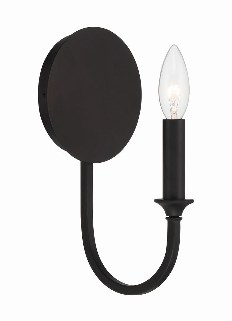 Payton 1 Light Black Forged Sconce Crystorama