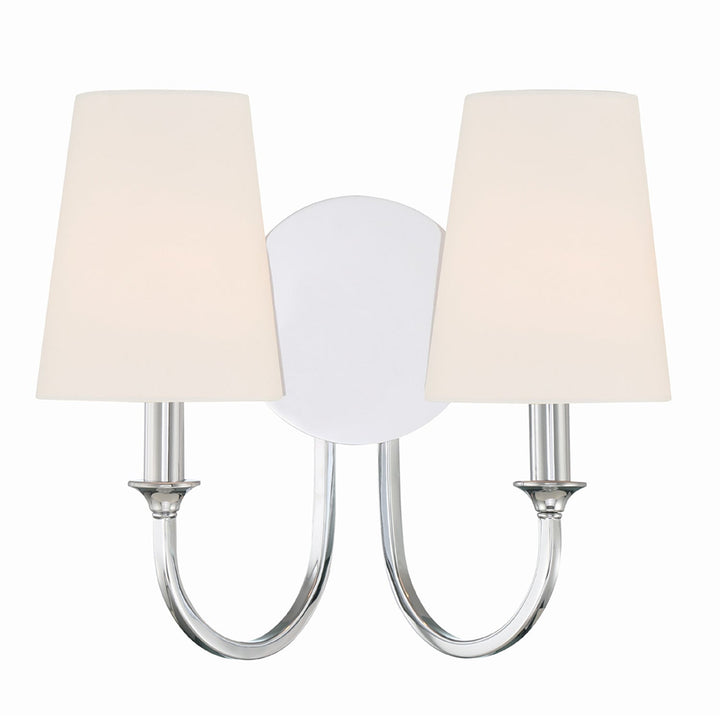 Payton 2 Light Polished Chrome Sconce Crystorama