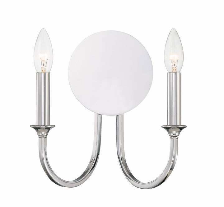 Payton 2 Light Polished Chrome Sconce Crystorama