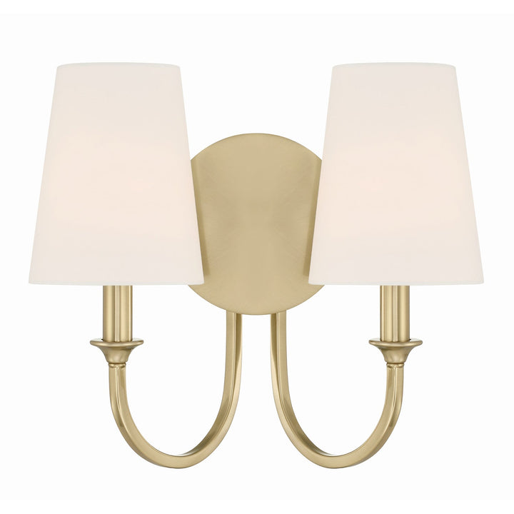 Payton 2 Light Vibrant Gold Sconce Crystorama