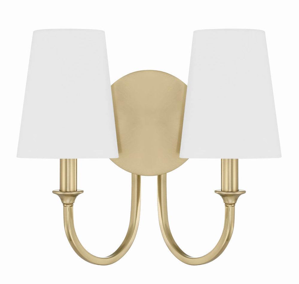 Payton 2 Light Vibrant Gold Sconce Crystorama