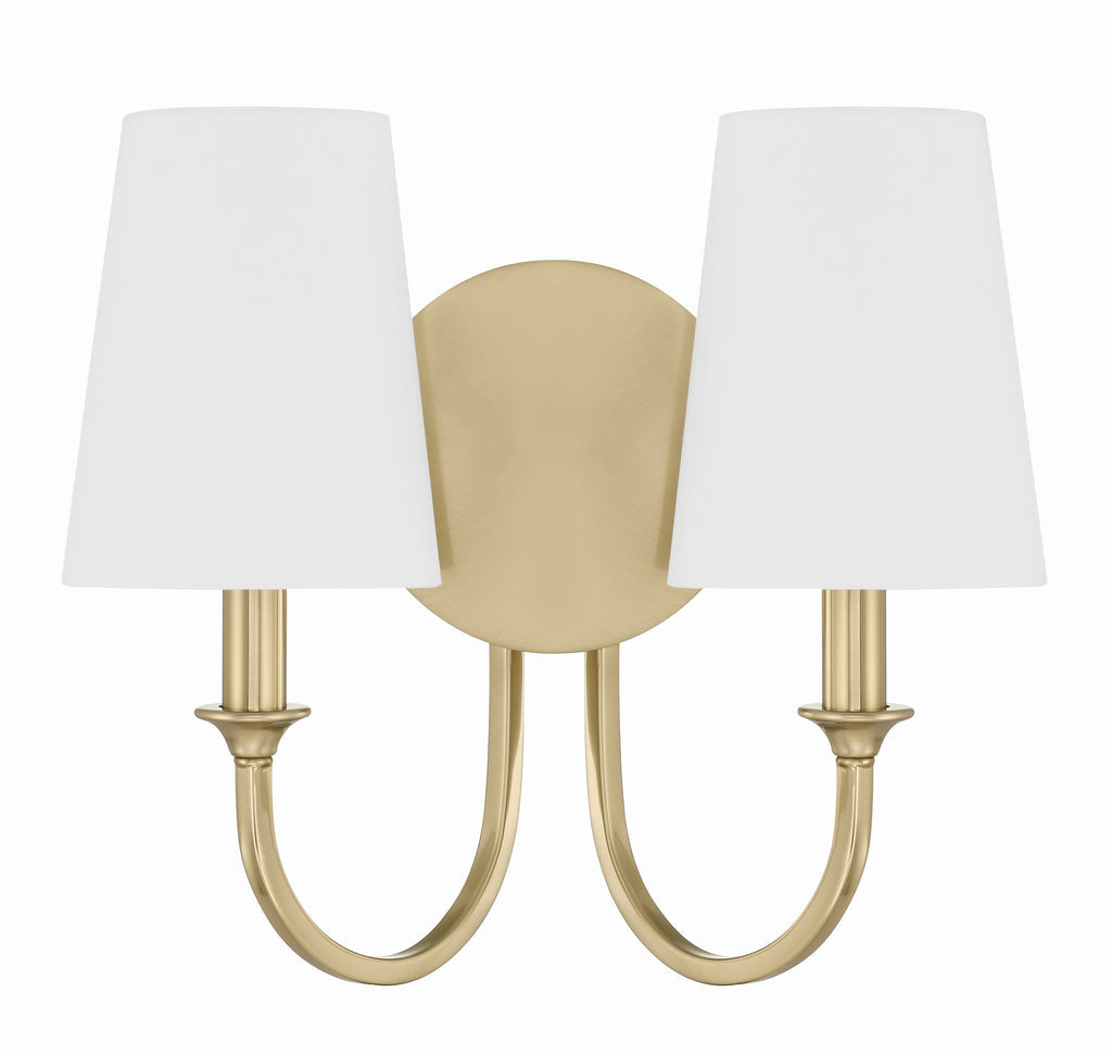 Payton 2 Light Vibrant Gold Sconce Crystorama