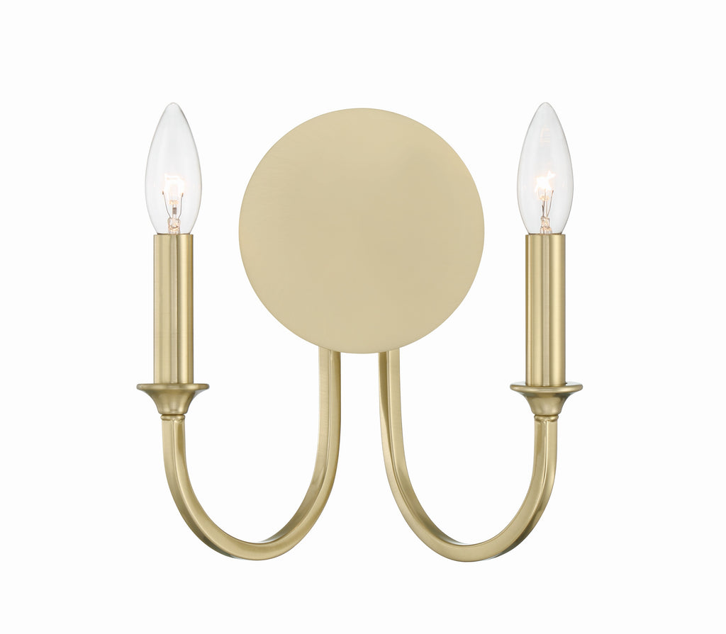 Payton 2 Light Vibrant Gold Sconce Crystorama