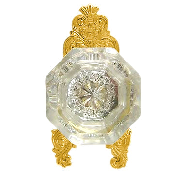 Ornate Victorian Rosette Door Set with Crystal Octagon Door Knobs (Several Finishes Available)