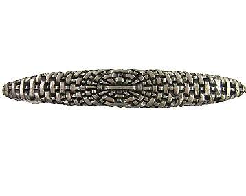 5 1/4 Inch (3 3/4 Inch c-c) Solid Pewter Antique Style Braided Basket Weave Pull COPPER MOUNTAIN HARDWARE