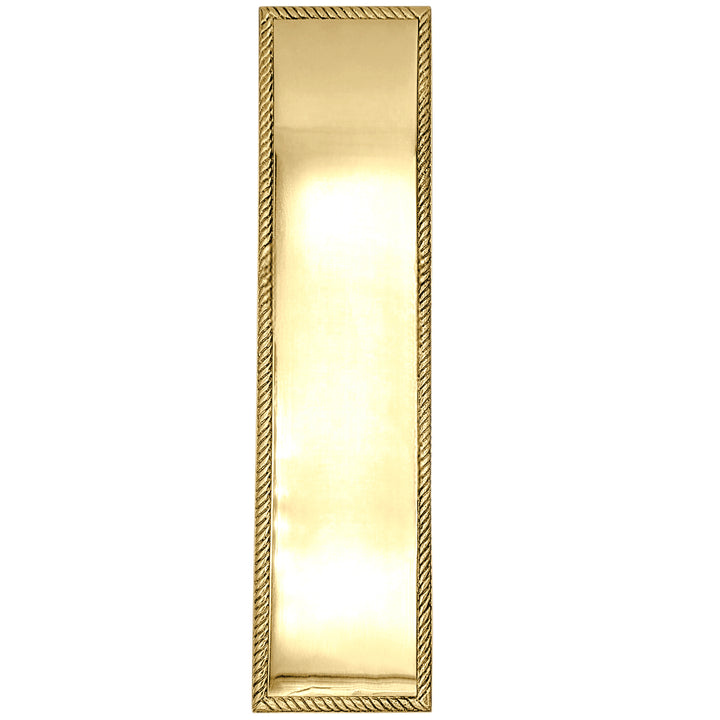 11 1/2 Inch Georgian Roped Style Door Push Plate (Several Finishes Available)