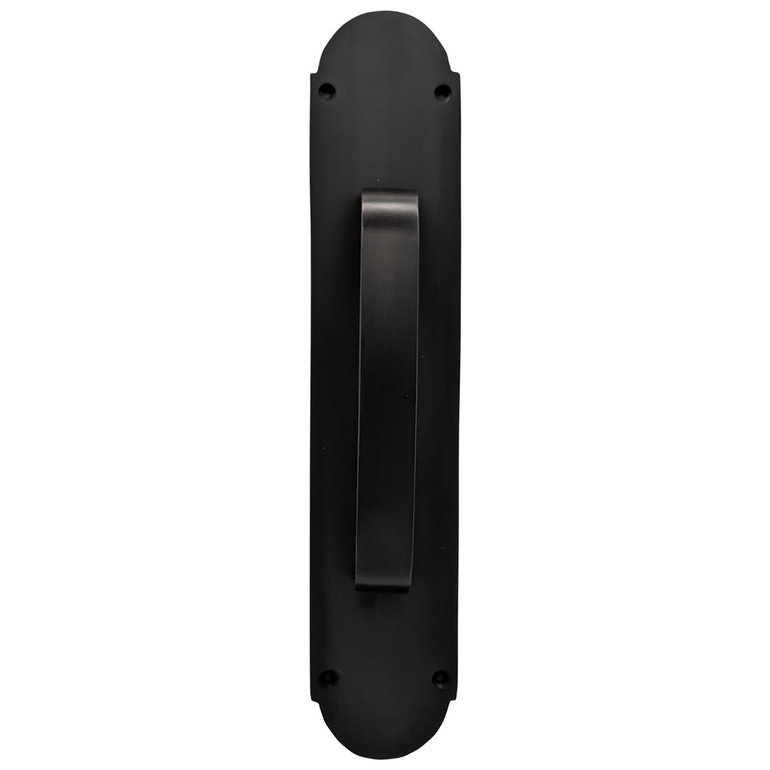 COPPER MOUNTAIN HARDWARE 12 Inch Traditional Door Pull & Plate (Oil Rubbed Bronze Finish)